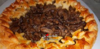 Torta salata con funghi