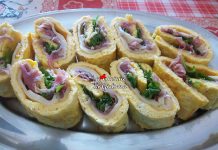 Rotolo di frittata farcito