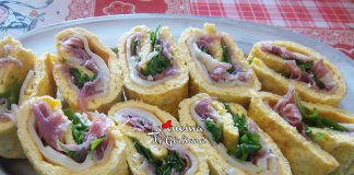 Rotolo di frittata farcito