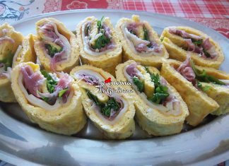 Rotolo di frittata farcito