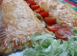 Fagotti di sfoglia ripieni di carne, funghi, tonno e fontina.